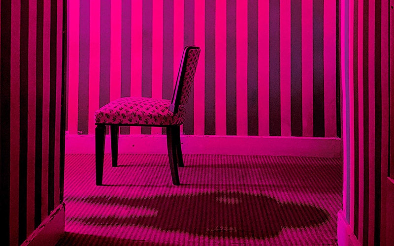 The cover for 'The Return' features a shadowy figure in a pink room. 