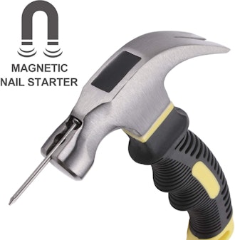 EFFICERE Stubby Claw Hammer with Nail Starter