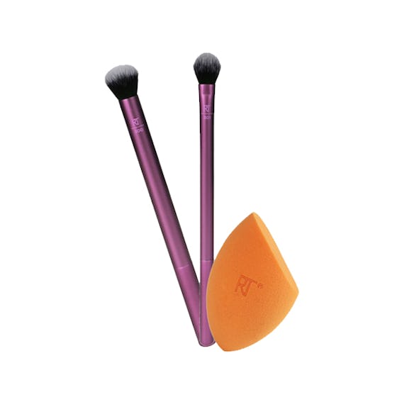 Real Techniques Eye Shadow and Blender Makeup Brush Duo + Miracle Complexion Makeup Blender Sponge