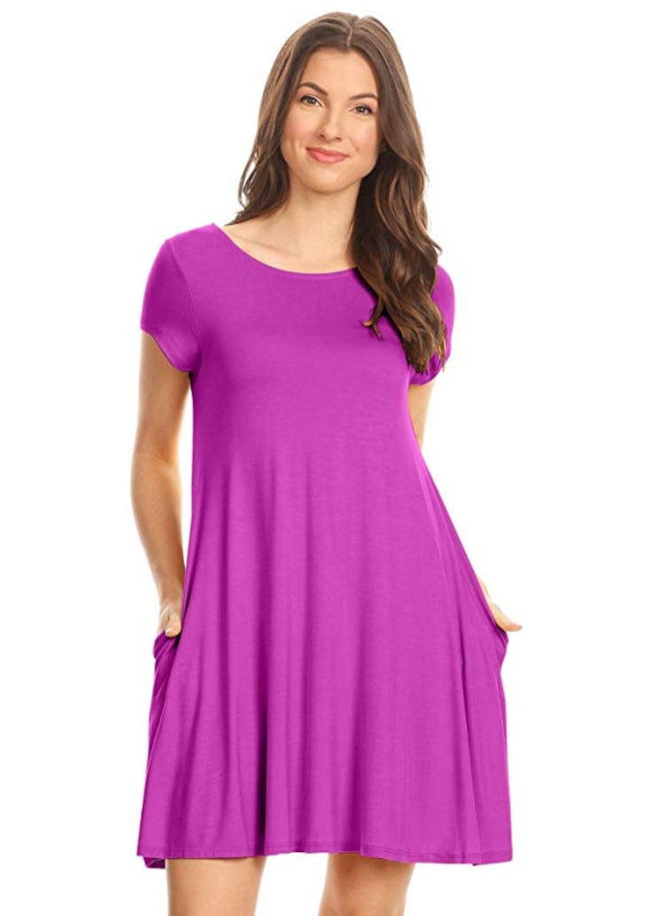 Simlu Casual T Shirt Dress for Women