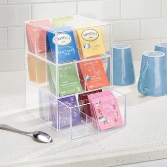 mDesign Countertop Tea Organizer