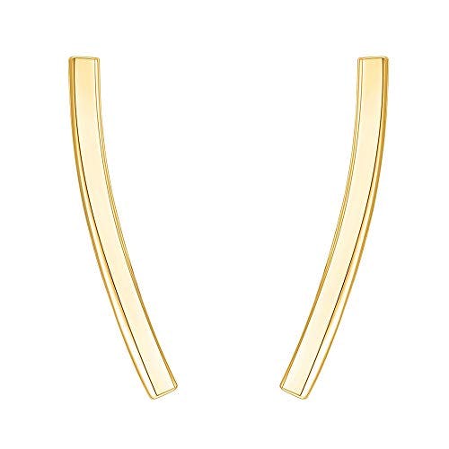 PAVOI 14-Karat Gold Plated Crawler Earrings 