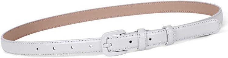 Women Skinny Leather Belt 