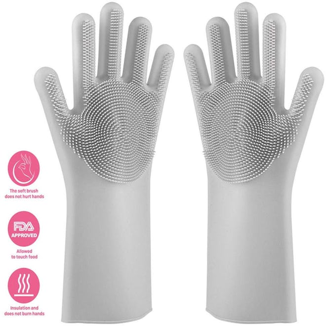 Nirolle Silicone Dishwashing Gloves (2 Gloves) 