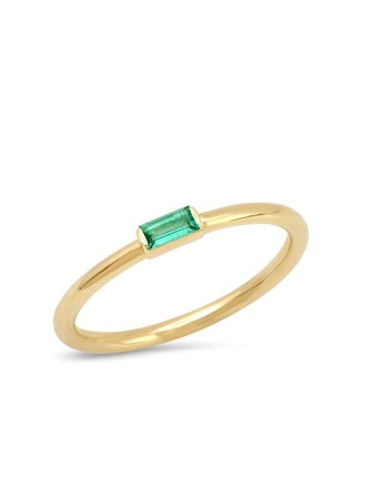 Emerald Baguette Solitaire Ring