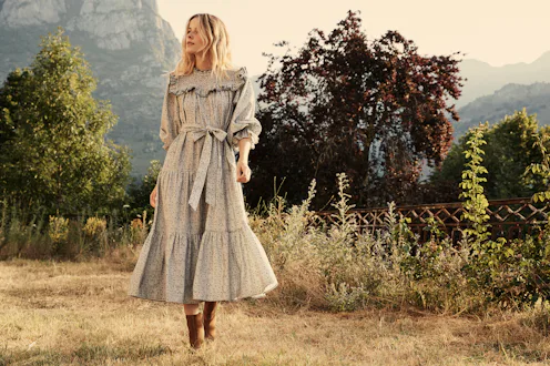 Dôen's fall 2019 chapter 2 collection includes fall dresses, like this corduroy ruffled silhouette.