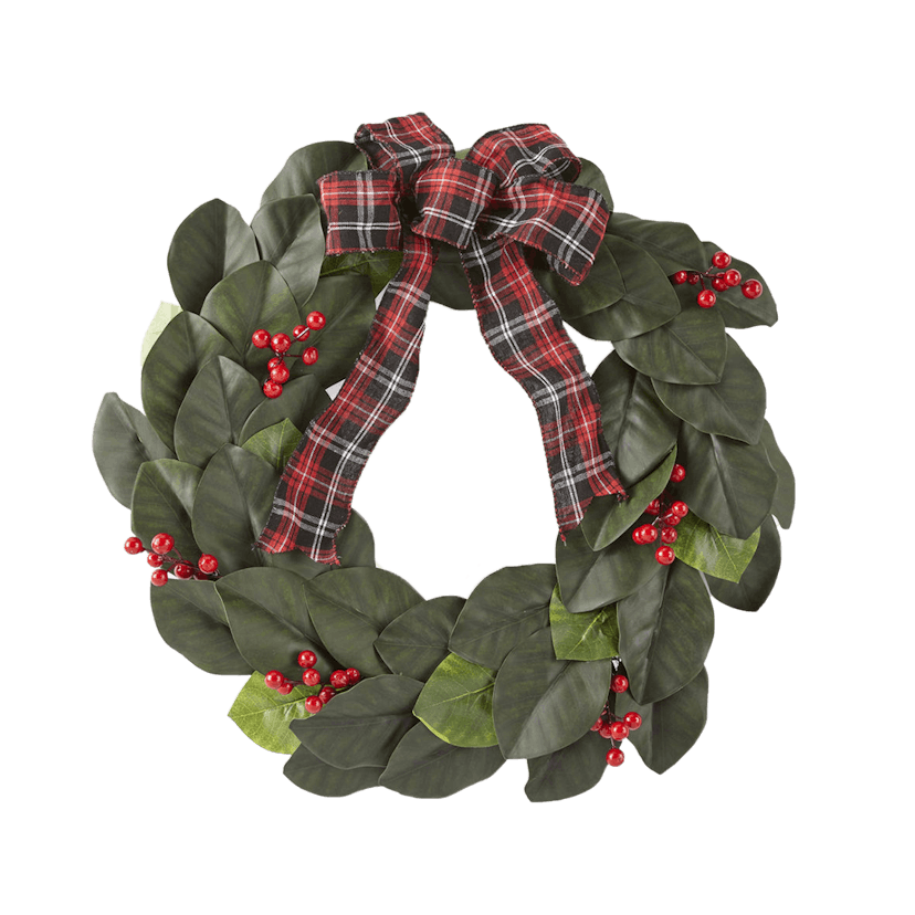 North Pole Trading Co. Magnolia Leaf Wreath