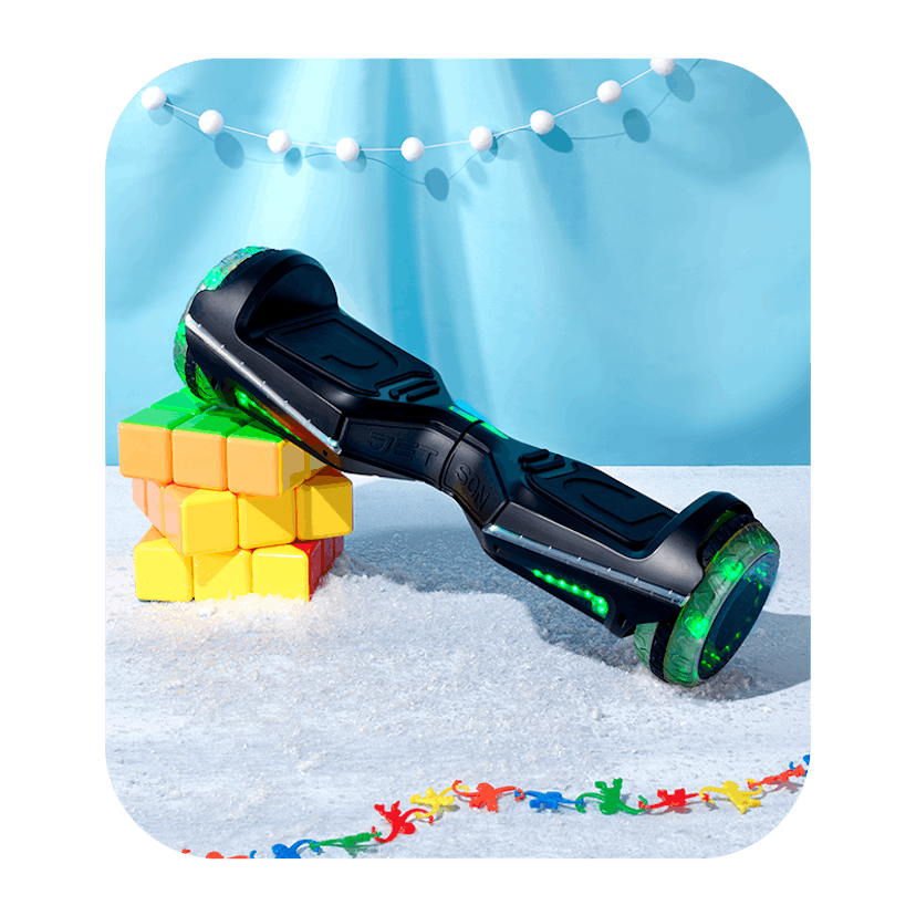 Jetson Rave Hoverboard with Cosmic Light-Up Wheels