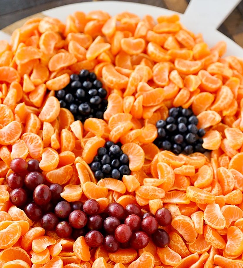 Jack o' Lantern Halloween fruit tray