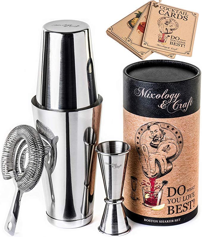 Mixology &amp; Craft Cocktail Shaker Set
