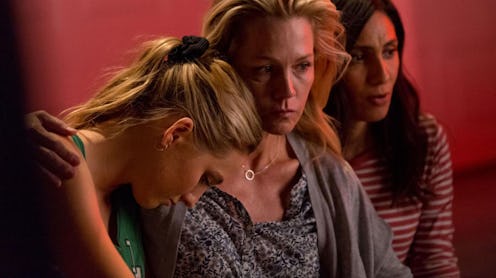 Kathy (Jennie Garth), April (Luca Bella), and Michelle (Alexandra LeMosle) seek to discover who's be...