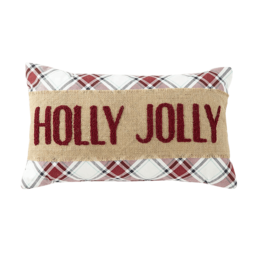 North Pole Trading Co. Holly Jolly Rectangular Throw Pillow