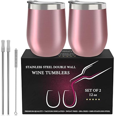 CHILLOUT LIFE Stainless Steel Wine Tumblr (2 Pack)