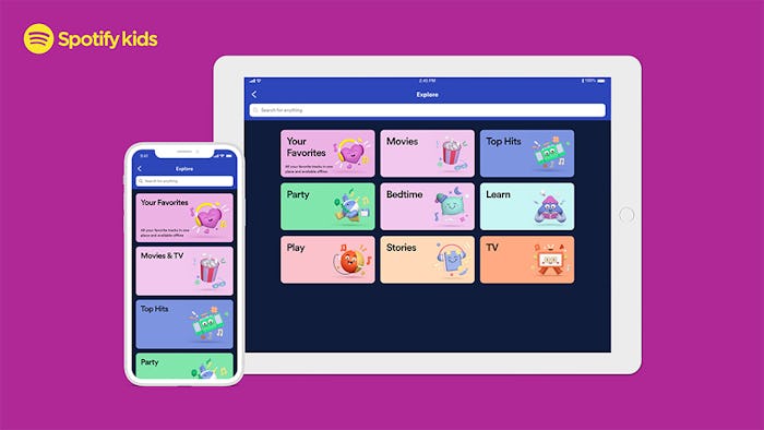 Spotify's new kids app launched Wednesday.