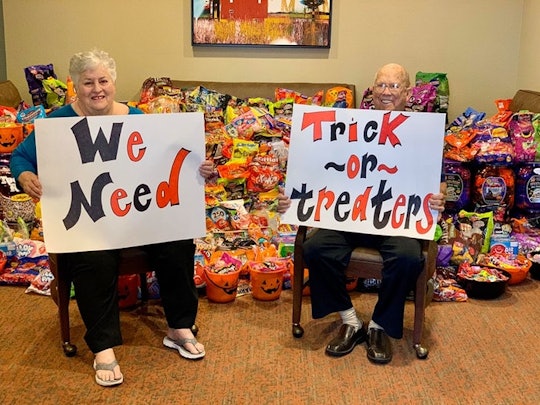 Trick-or-treating at nursing homes brings joy to the elderly and children.