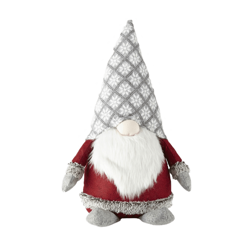 North Pole Trading Co. Mistletoe Farms Large Snowflake Hat Gnome Tabletop Decor