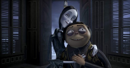 Morticia and Gomez in The Addams Family which you can watch for $5 this Halloween