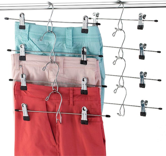  Heavy-Duty Add-On Skirt Hangers with Clips (12-Pack)