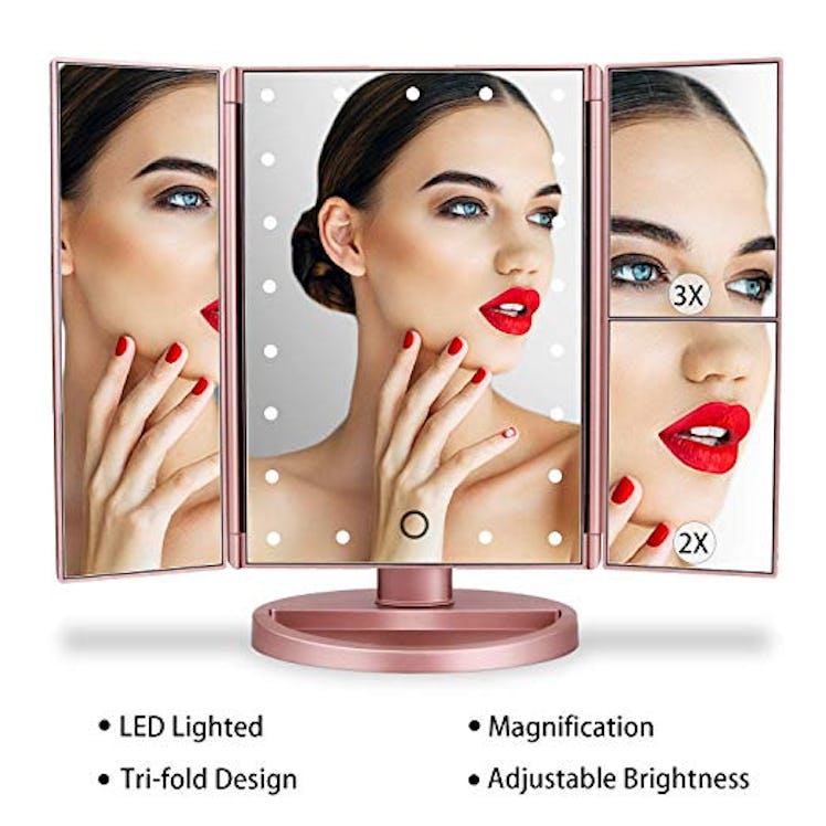 Tri-Fold Vanity Makeup Mirror