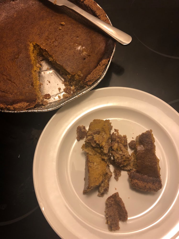 gluten-free pumpkin pie slices