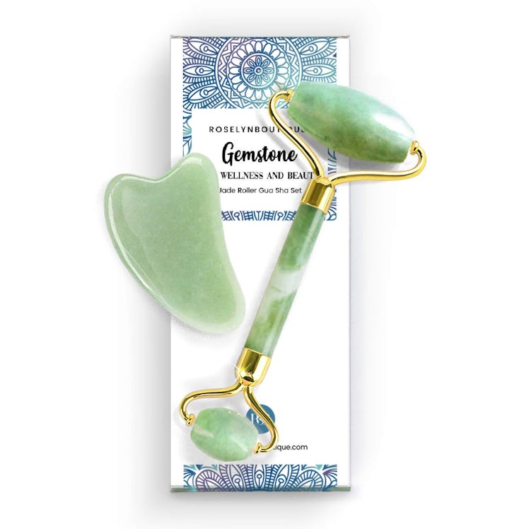 Roselyn Boutique Jade Roller & Gua Sha Set