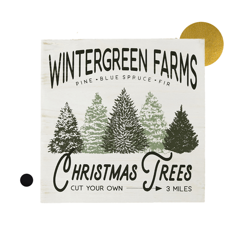 North Pole Trading Co. 16" Wintergreen Farms Wall Sign