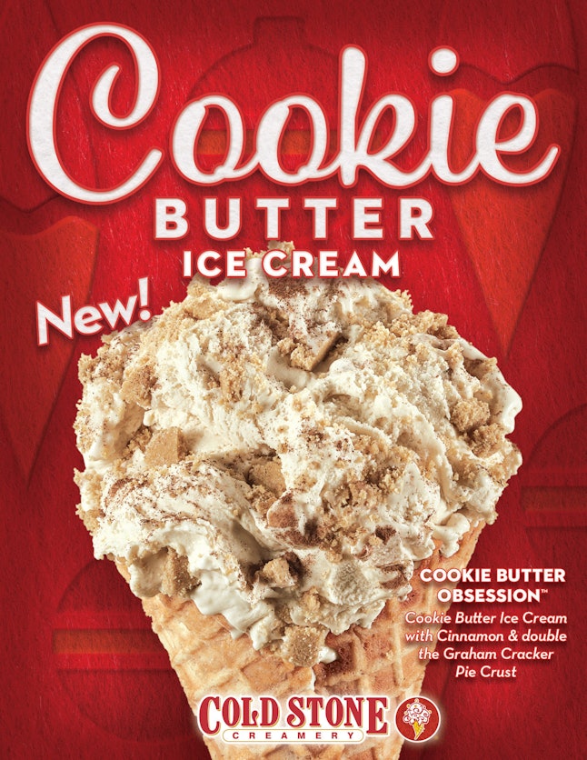 Cold Stone's New Cookie Butter Ice Cream Is Full Of Pie Crust Pieces