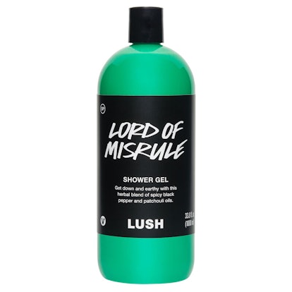 Bottle packaging for Lush's Lord of Misrule Shower Gel