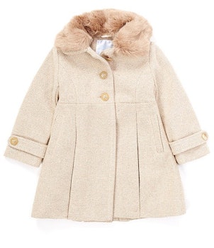 Little Girls 2T-6X Bow-Back Fit-And-Flare Coat