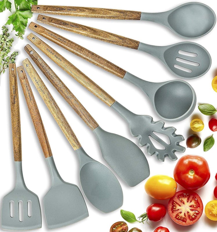 Home Hero Silicone Cooking Utensils Kitchen Utensil Set (8-Piece Set)