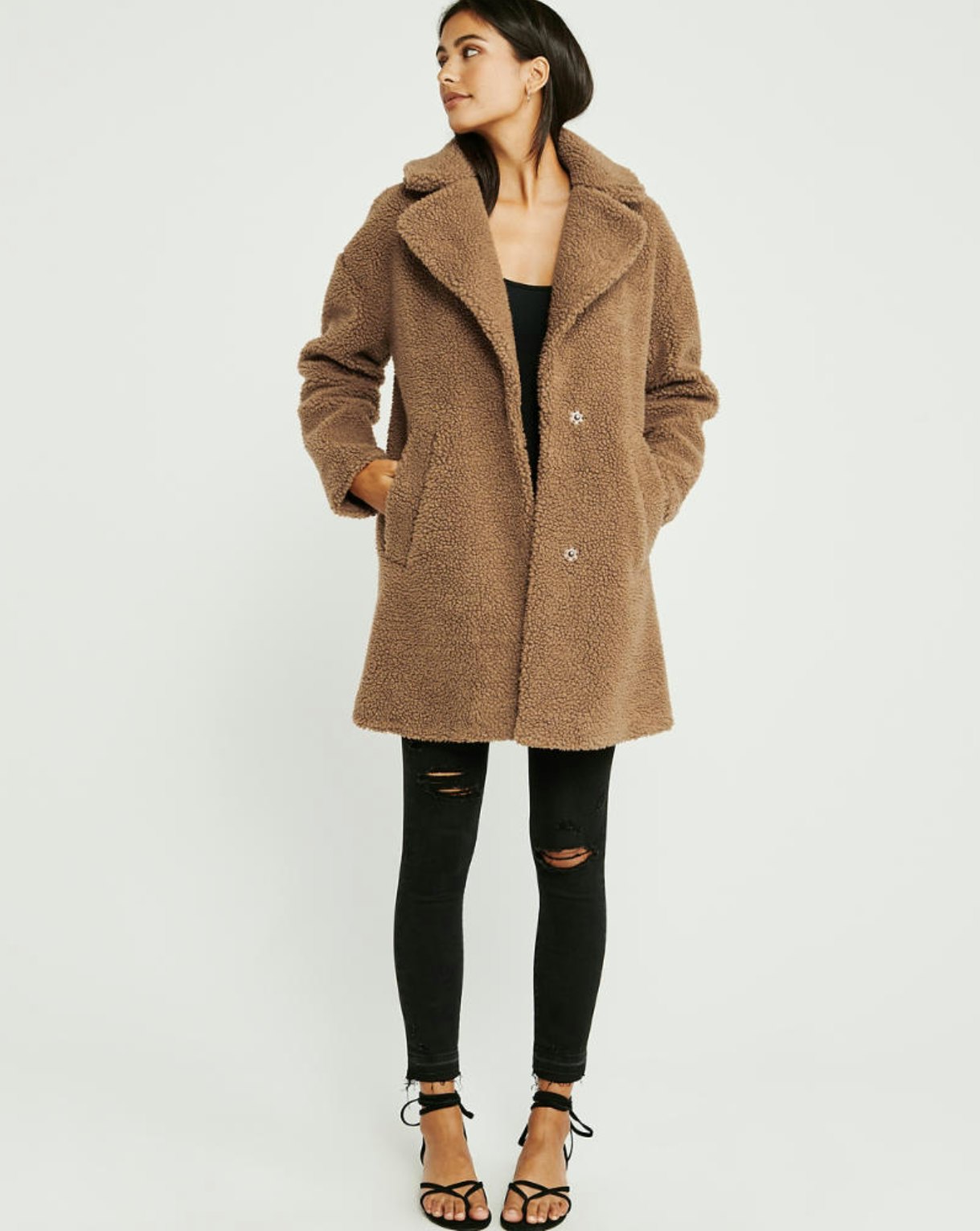 abercrombie and fitch teddy coat