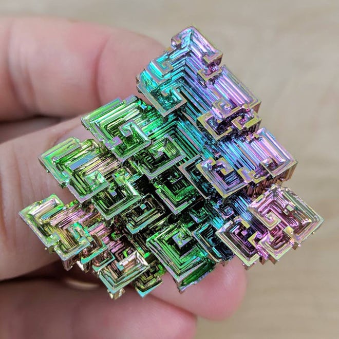 Rainbow Bismuth Crystal