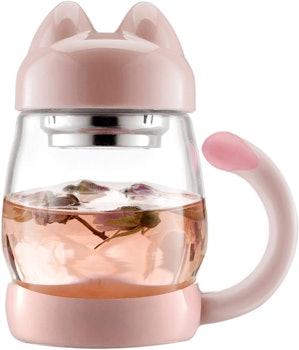 BZY1 Glass Tea Cup with a Lid 