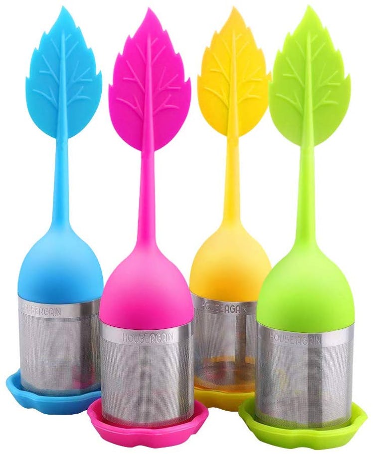 Extra Fine Mesh Tea Infuser with Drip Tray (4-Pack)