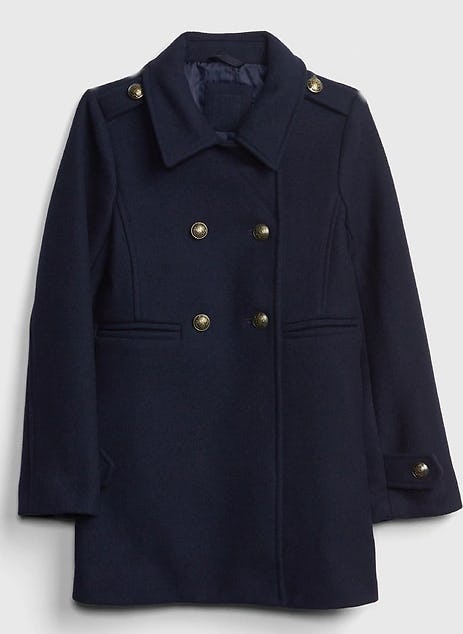 Kids Double-Button Wool Coat