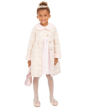 Little Girls 2-Pc. Faux-Fur-Trim Coat & Dress Set