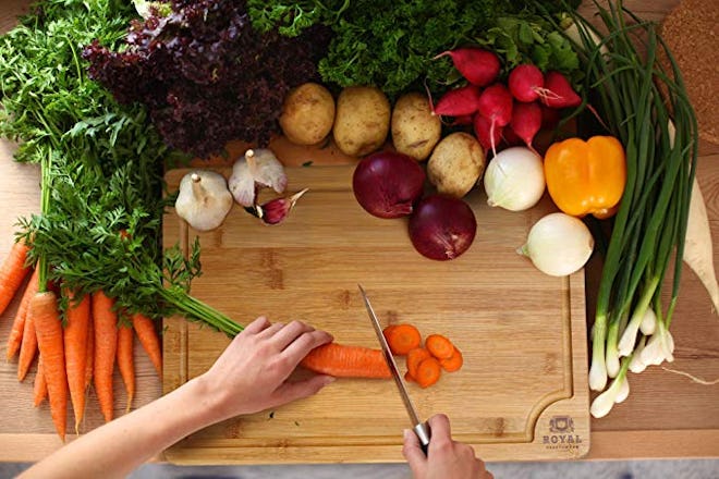 EXTRA LARGE Organic Bamboo Cutting Board with Juice Groove