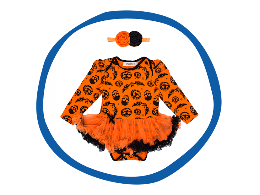 StylesILove Infant Halloween Party Dress and Headband Outfit Set