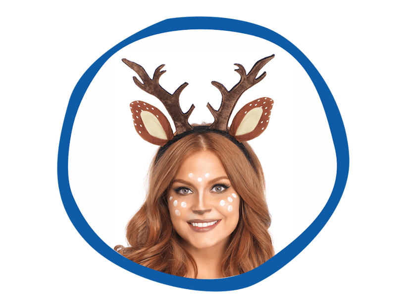 Deer Ear Antler Headband