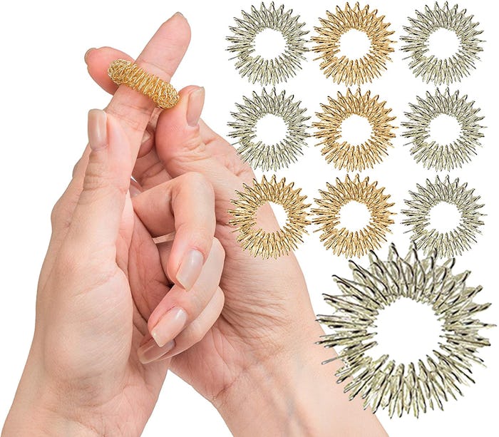 Impresa Products Spiky Sensory Finger Rings (10-Pack)