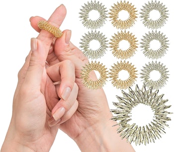 Impresa Products Spiky Sensory Finger Rings (10-Pack)