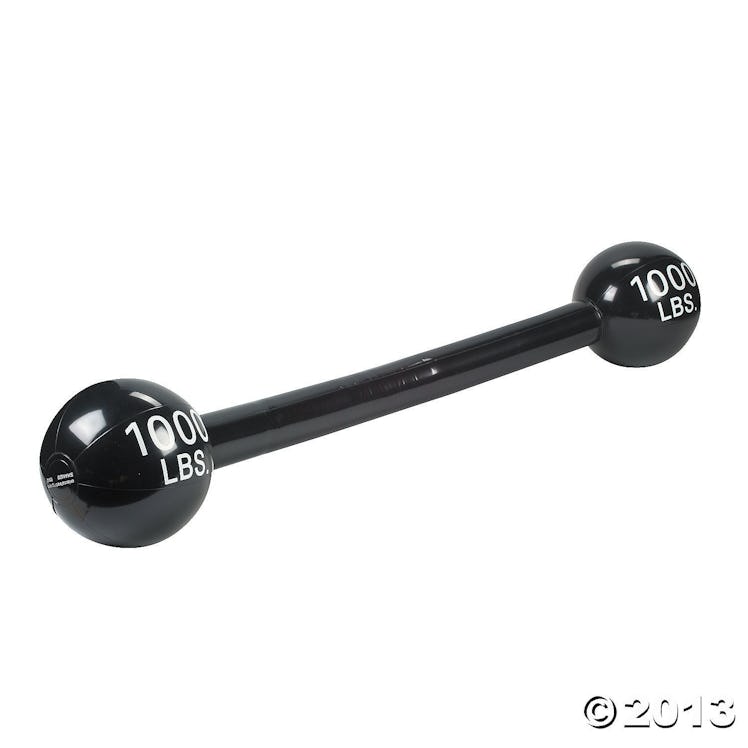 Inflatable Barbell (1 Pack) Vinyl. Inflates to 52"