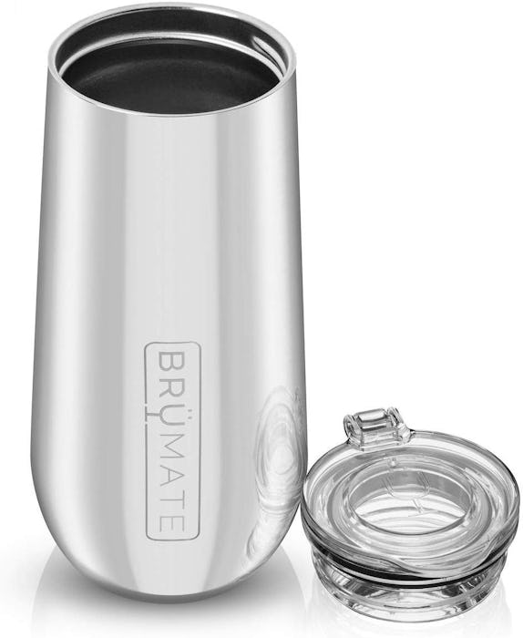 BrüMate 12oz Insulated Champagne Flute With Flip-Top Lid 