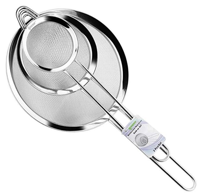 IPOW Stainless Steel Fine Mesh Strainer (Set Of 3)