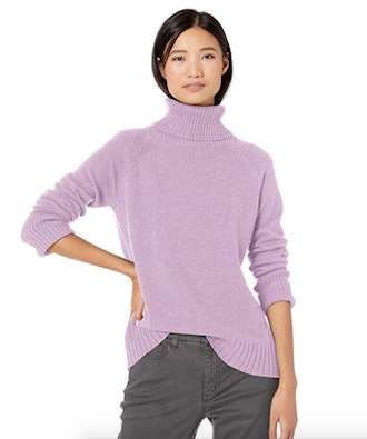 Goodthreads Women's Wool Blend Jersey Stitch Turtleneck Sweater