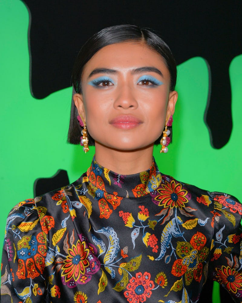 Brianne Tju's graphic makeup look nailed this fall 2019 eyeshadow trend