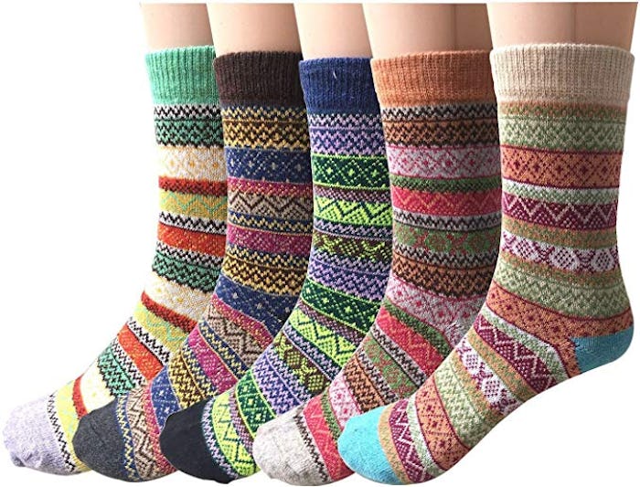 Justay Womens Wool Socks (5-Pack)