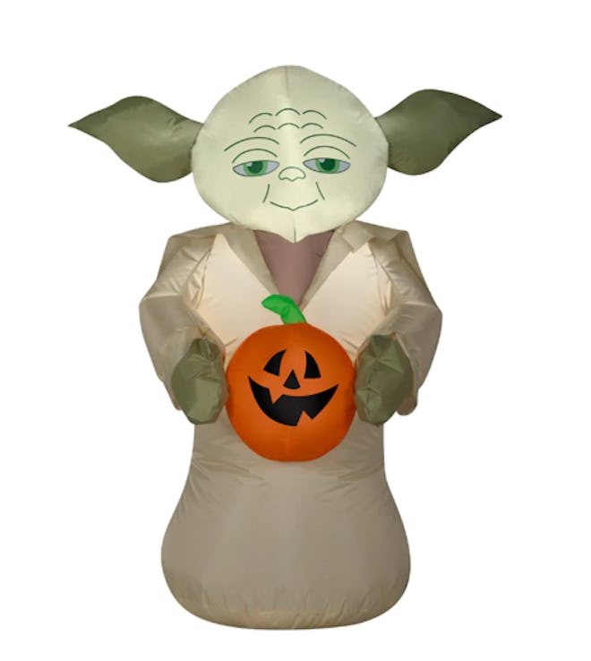 3.5ft. Airblown® Inflatable Halloween Star Wars Yoda Holding Pumpkin
