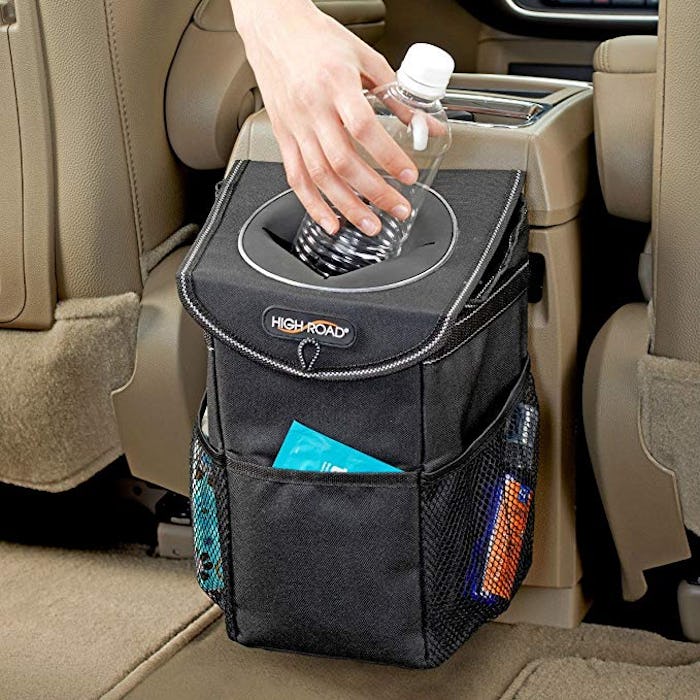 High Road StashAway Console Car Trash Can with Lid