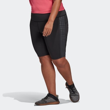 Adidas x Universal Standard 3-Stripes Short Tights in "Black"